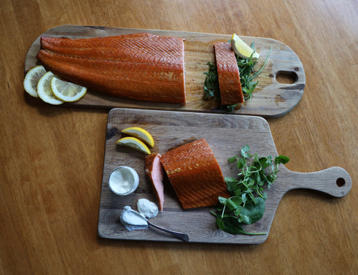 Exquisite hot oak smoked Scottish salmon delivered to your door